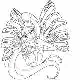 Coloring Winx Pages Club Mythix Sirenix Musa Template Deviantart sketch template