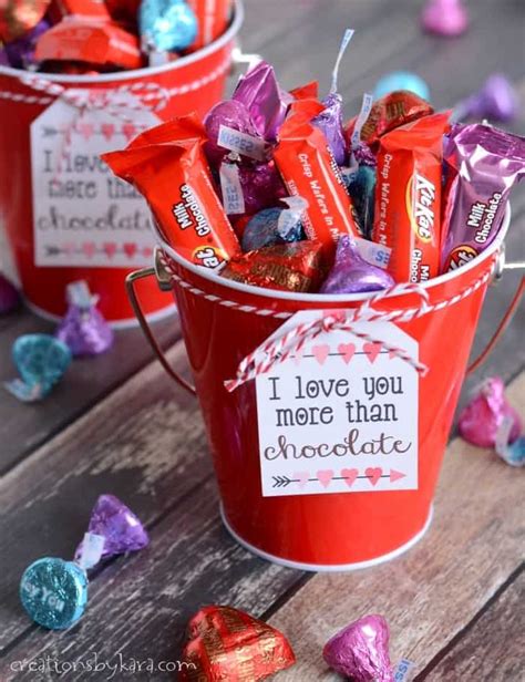 chocolate lover s valentine s t baskets with printable