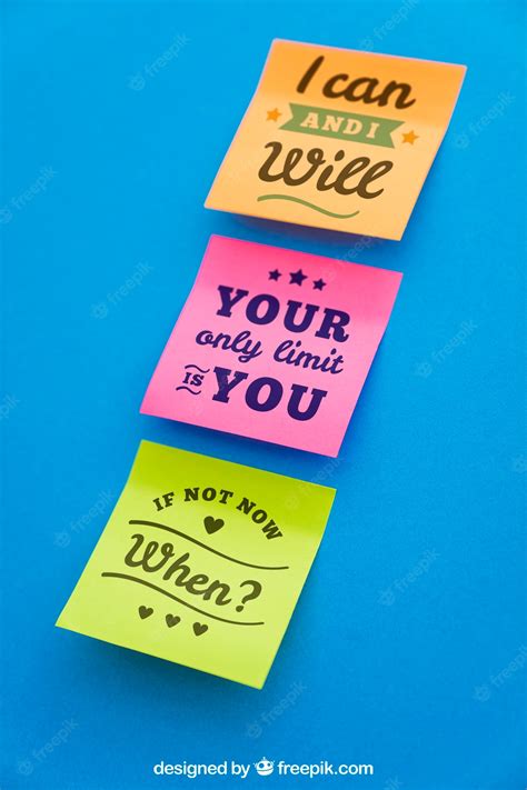 premium psd mockup  sticky notes  quotes