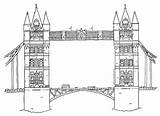 Bridge London Tower Coloring Colouring Sheets Pages Template sketch template