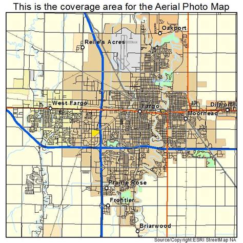 aerial photography map  fargo  north dakota