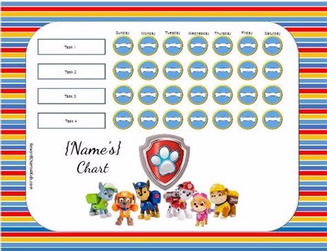 downloadable  printable paw patrol potty chart printable templates