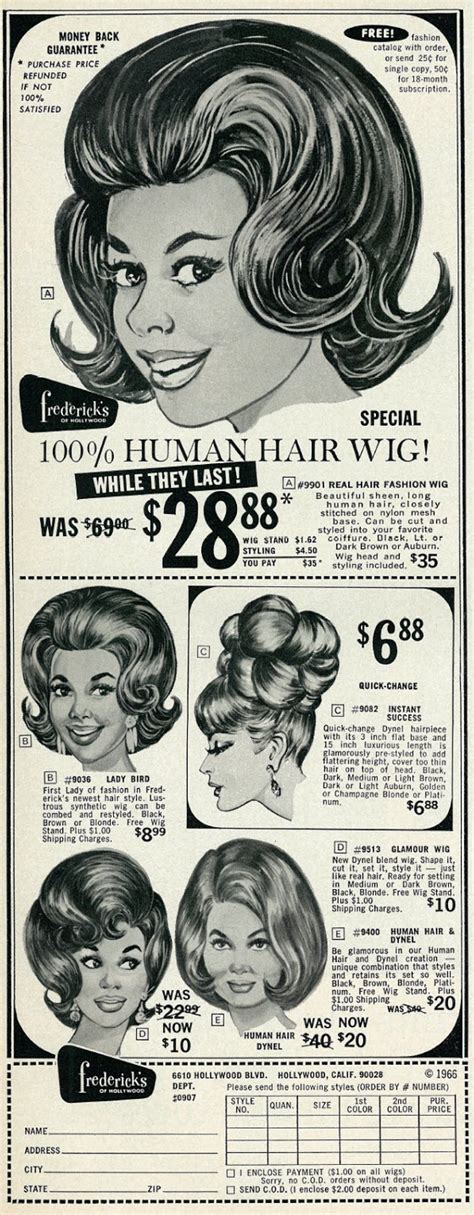 19 Vintage Ads For Fashion Wigs And Hairpieces From The