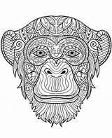 Mandala Monkey Coloring Mandalas Pages Printable Topcoloringpages Adult Print Adults Choose Board sketch template