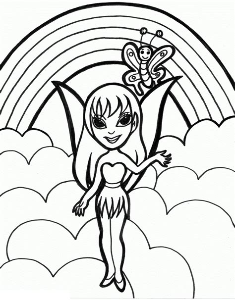 printable rainbow coloring pages  kids