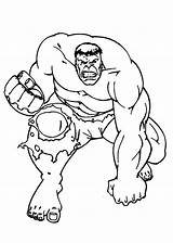 Hulk Coloring Pages Superhero Avengers Marvel Comics Coloringfolder sketch template