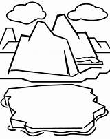 Iceberg Coloring Pages Clipart Coloriage Drawing Cracking Designlooter Arctic Kids 07kb Getdrawings Clipartmag Line Choose Board Dessin sketch template