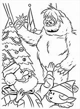 Coloring Pages Rudolph Reindeer Snowman Abominable Christmas Nosed Red Book Yeti Kids Printable Bumble Color Drawing Toddlers Yukon Print Sheets sketch template
