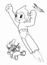 Astro Boy Coloring Pages Kids Cartoon sketch template