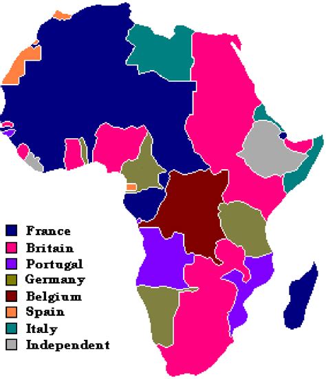 colonisation  africa map
