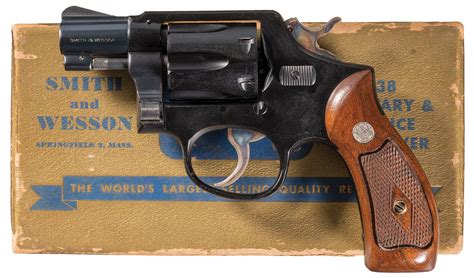 smith wesson  military police airweight revolver  box rock