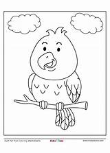 Parrot Coloring Worksheet sketch template