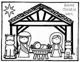 Coloring Nativity sketch template