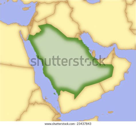 saudi arabia vector map borders surrounding stock vector royalty