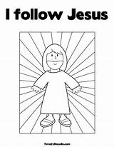 Coloring Jesus Following Follow Comments sketch template