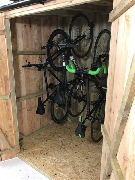 vertical bike storage garden shed  building sussex