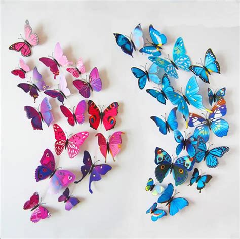 pcsset  effect butterflies wall sticker beautiful butterfly