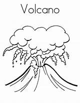 Volcano Coloring Pages Printable Print Kids sketch template