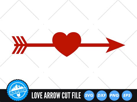 valentine love arrow svg cupid arrow graphic  lddigital creative