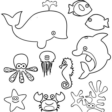printable sea animals coloring pages