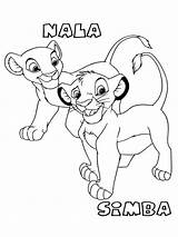 Simba Coloring Pages Lion King Disney Colouring Printable Nala Baby Fotos Lioness Book Kids sketch template