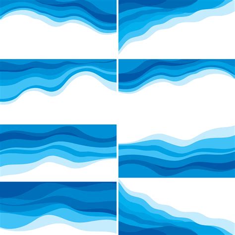 abstract water wave design collection  vector art  vecteezy