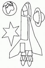 Coloring Rockets Saturn Popular Rocket sketch template
