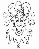 Coloring Joker Clown Pages Jester Printable Kids Characters Popular Draw Coloringhome Happy sketch template