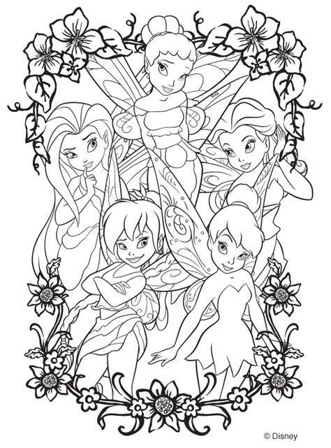 tinkerbell coloring pages coloring kids