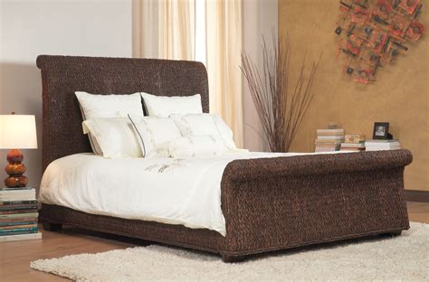 Modus Furniture Beachcomber Sleigh Bed Wicker Bedroom Furniture