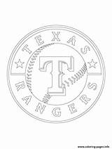 Rangers Coloring Logo Texas Baseball Mlb Pages Sport Printable sketch template