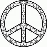 Peace Coloring Pages Sign Adults Printable Getcolorings Cute Color sketch template