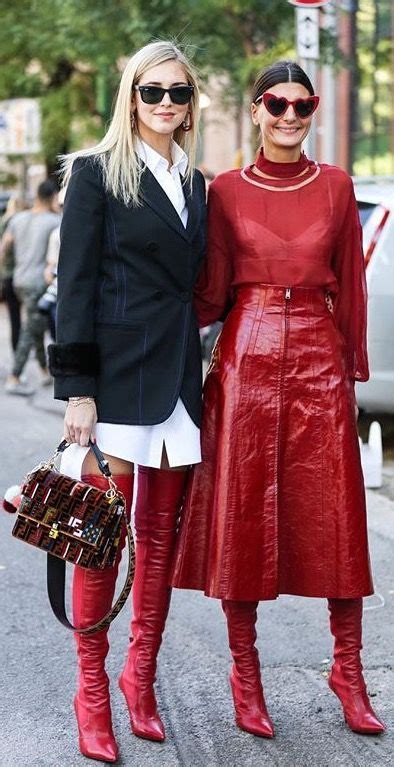 pin by araceli gonzalez on estilo red boots outfit fashion week