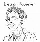Eleanor Roosevelt Colorir sketch template