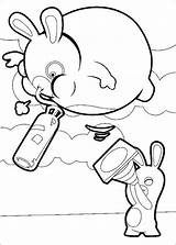 Rabbids Coloring Invasion Pages Colouring Worksheets Printable Children Game Book sketch template