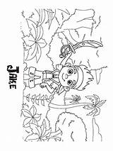 Pages Coloring Jake Pirates Land Never sketch template