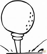 Golf Ball Coloring Pages Printable Drawing Rugby Color Version Click Clipart Clip Tablets Compatible Ipad Android Categories Supercoloring sketch template