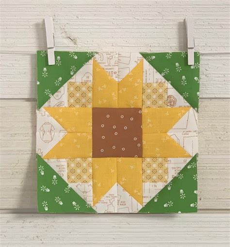 sunflower quilt block patterns  patchwork posse
