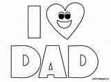 Dad Coloring Pages Heart Daddy Getcoloringpages Father Happy sketch template