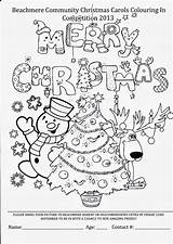 Competition Christmas Colouring Coloring Template Beachmere Carols Community November Starts 1st sketch template