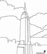 Empire Building State Coloring Pages City Buildings Kids York Draw Landmarks Symbols Line Skyline States Drawing Color United Drawings Printable sketch template