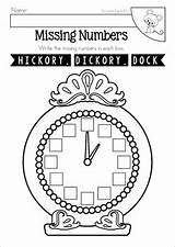 Hickory Dock Dickory Worksheets Rhyme Rhymes sketch template