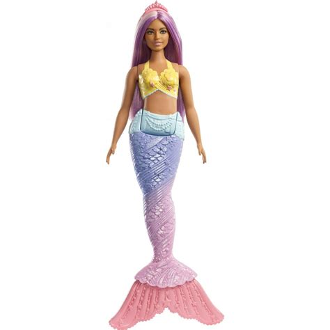 barbie dreamtopia mermaid doll  long purple streaked hair walmart