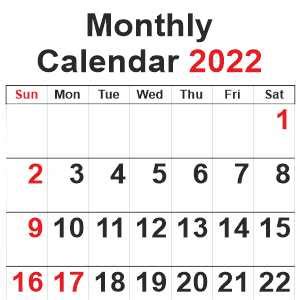monthly calendar  holidays  printables