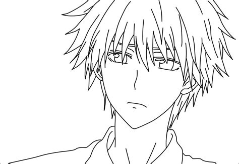 printable anime boy coloring page coloring home