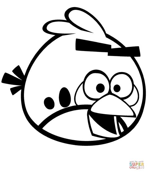 red angry bird coloring page  printable coloring pages