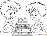 Chess Coloring Getdrawings sketch template
