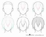 Animeoutline Hairstyles Spiky sketch template