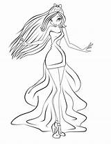 Prom Winx Coloring Pages Dress Pintar Para Lineart Rq Rose Colorear Princess Deviantart Getcolorings Printable Color Print Mermaid sketch template
