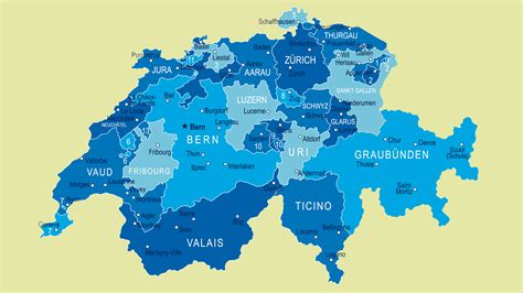 suiza mapa de suiza fisico  politico